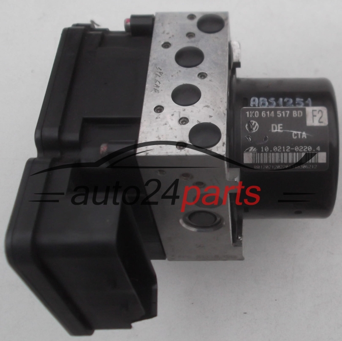 POMPE HYDRAULIQUE ET CALCULATEUR dABS VOLKSWAGEN SEAT SKODA 1K0 614 517 BD, 1K0614517BD, ATE 10.0212-0220.4, 10021202204, 1K0 907 379 AD, 1K0907379AD, ATE 10.0961-0307.3, 10096103073