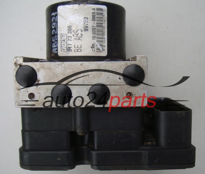 POMPE HYDRAULIQUE ET CALCULATEUR d'ABS FIAT DOBLO 517 73 386, 51773386, 10.0207-0069.4, 10020700694, 10.0970-1602.3, 10097016023