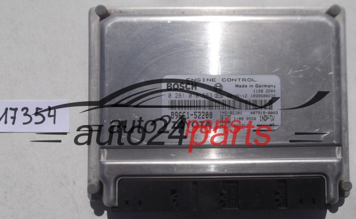 CALCULATEUR MOTEUR TOYOTA YARIS 1.4 D-4D 1ND-TV BOSCH 0 281 010 563, 0281010563, 89661-52200, 8966152200, 407918-0003, 4079180003