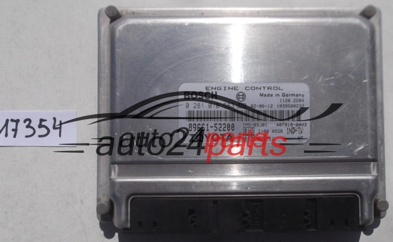 CALCULATEUR MOTEUR TOYOTA YARIS 1.4 D-4D 1ND-TV BOSCH 0 281 010 563, 0281010563, 89661-52200, 8966152200, 407918-0003, 4079180003