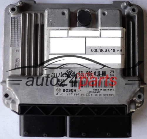 ECU CENTRALITA DE MOTOR VW VOLKSWAGEN SHARAN 2.0 TDI 03L906018HH, 03L907309Q, BOSCH 0281017094