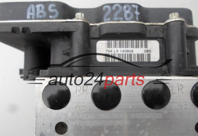 ABS POMPA I STEROWNIK FIAT GRANDE PUNTO BOSCH 0 265 235 231, 0265235231, 51786433, 0 265 950 628, 0265950628