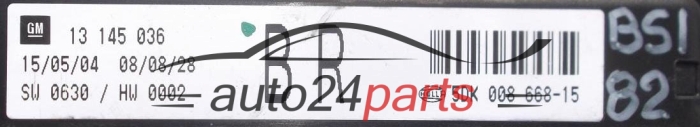 BOITE ELECTRIQUE A RELAIS ET FUSIBLE OPEL GM 13 145 036 BR HELLA 5DK 008 668-15