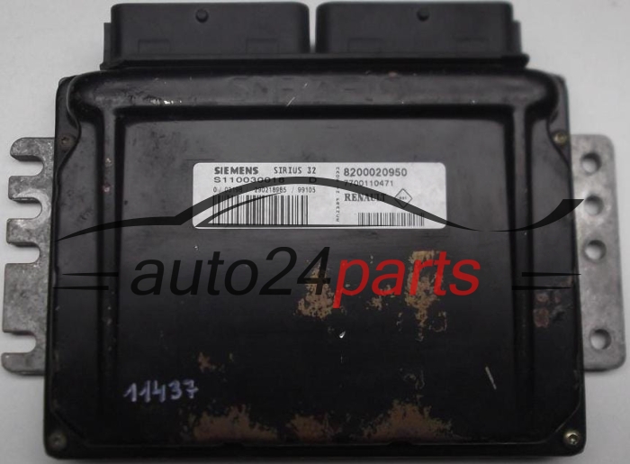 MOTORSTEUERGERÄT ECU STEUERGERAT RENAULT MEGANE SIEMENS S110030018 D, S110030018D, 8200020950, 7700110471