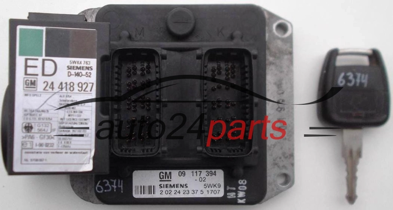 KOMPUTER STEROWNIK SILNIKA OPEL  SIEMENS 5WK9 1707, 5WK91707, GM 09 117 394, 09117394