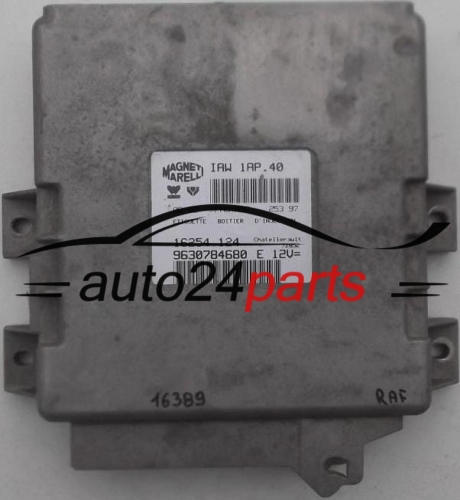 MOTORSTEUERGERÄT ECU STEUERGERAT PEUGEOT 106 1.4 MAGNETI MARELLI IAW 1AP.40, IAW1AP40, 16254.124, 16254124, 9630784680 E