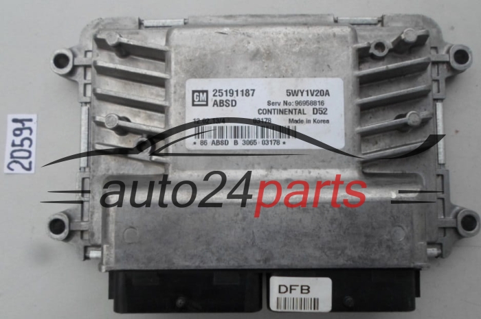 KOMPUTER STEROWNIK SILNIKA CHEVROLET SPARK 25191187, 5WY1W20A
