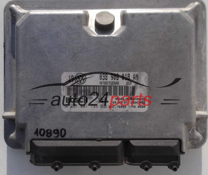 KOMPUTER STEROWNIK SILNIKA VOLKSWAGEN GOLF 1.9 TDI BOSCH 0 281 001 733, 038 906 018 AN