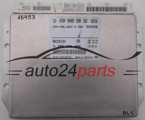 CALCULATEUR ABS ESP+PML+BAS MERCEDES W210 031 545 08 32