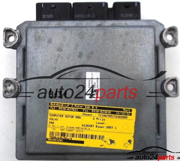 MOTORSTEUERGERÄT ECU STEUERGERAT VOLVO C30 2.0, SIEMENS 5WS40328C-T,