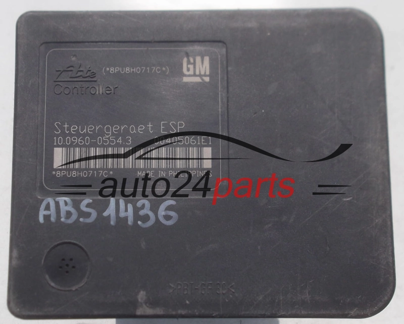 ABS POMPA I STEROWNIK OPEL ASTRA H ZAFIRA B GM 13 246 535 BL, 13246535, ATE 10.0206-0290.4, 10020602904, 10096005543