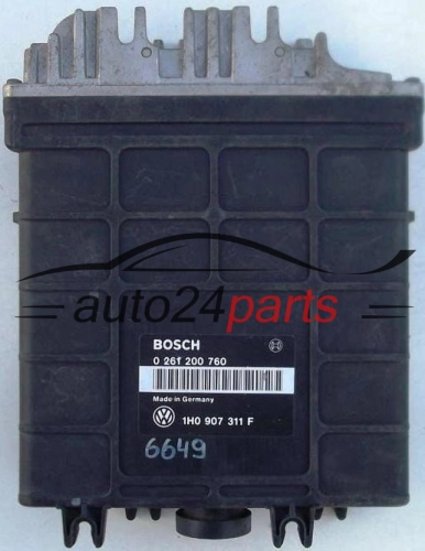 KOMPUTER STEROWNIK SILNIKA VW VOLKSWAGEN GOLF VENTO 1.8 BOSCH 0 261 200 760, 0261200760, 1H0907311F, 1H0 907 311 F 