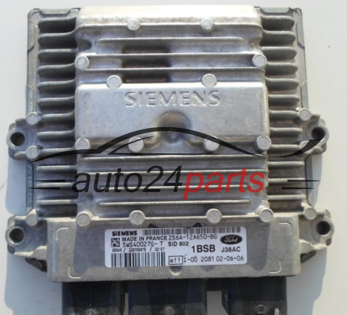 ECU CENTRALITA DE MOTOR  FORD FIESTA 1.4 TDCI SIEMENS 5WS40027G-T,  2S6A-12A650-BG,  1BSB, SID802