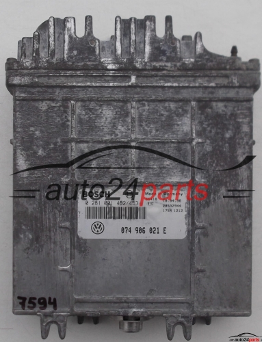 ECU CENTRALITA DE MOTOR VW VOLKSWAGEN LT 2.5 TDI AHD BOSCH 0 281 001 452/453, 0281001452, 074 906 021 E, 074906021E 