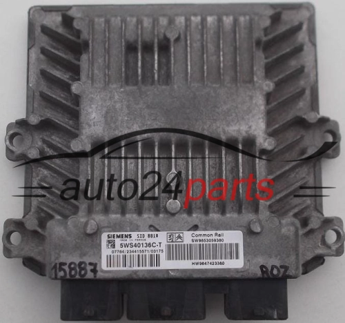 KOMPUTER STEROWNIK SILNIKA CITROEN PEUGEOT 2.0 HDI SIEMENS 5WS40136C-T
