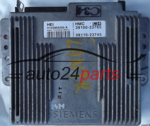 MOTORSTEUERGERÄT ECU STEUERGERÄT HYUNDAI LANTRA 1.6 SIEMENS H103955255A, H103955255 A, 103955255, 39100-23765, 3910023765, 39110-23745, 3911023745 HMC C34