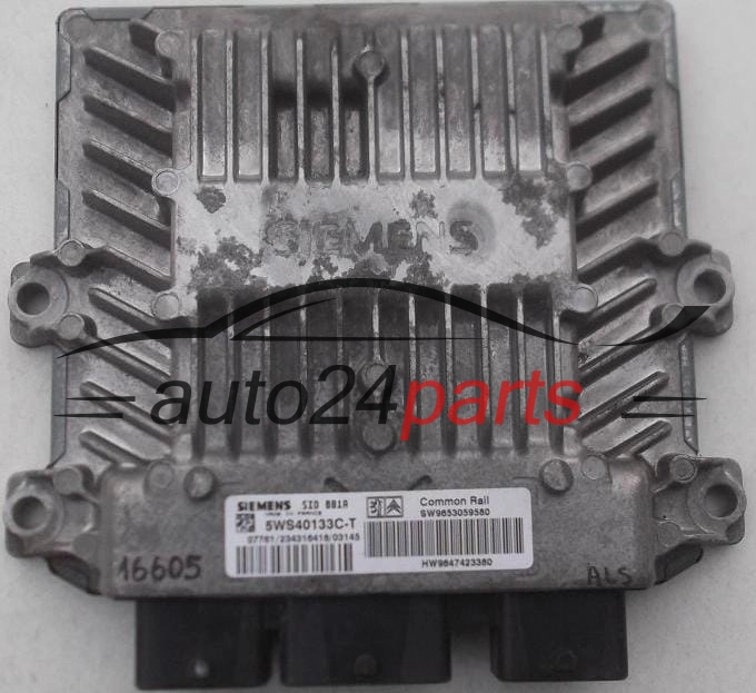 KOMPUTER STEROWNIK SILNIKA PEUGEOT 307 2.0 HDI 5WS40133C-T
