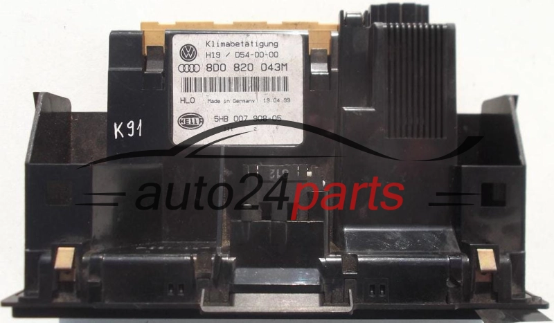 PANEL OGRZEWANIA STEROWNIK NAWIEWU REGULATOR KLIMATRONIK VOLKSWAGEN AUDI A4 8D0 820 043 M / 8D0820043M / 5HB 007 908-05 / 5HB00790805