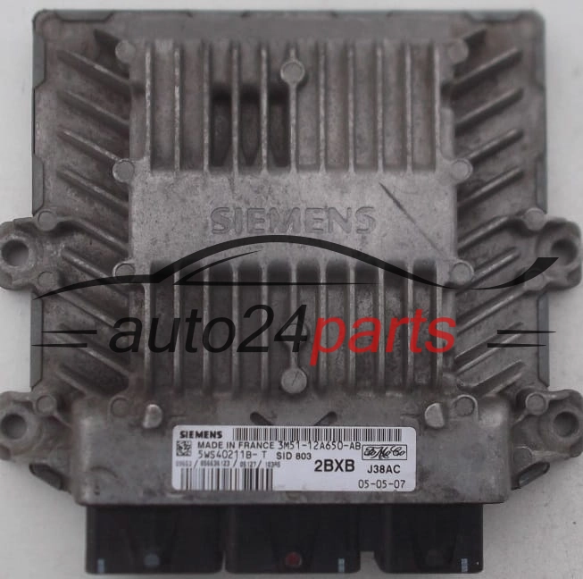 KOMPUTER STEROWNIK SILNIKA FORD FOCUS 2.0 TDCI SIEMENS 5WS40211B-T, 5WS40211BT, FoMoCo 3M51-12A650-AB, 3M5112A650AB, 2BXB, SID 803