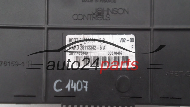 CENTRALKA MODUL BSI CITROEN PEUGEOT JOHNSON CONTROLS 21676031-5B, 216760315B, 96 601 056 80, 9660105680 