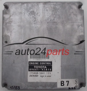 MOTORSTEUERGERÄT ECU STEUERGERÄT TOYOTA RAF4 2.0 D4D DENSO 175800-5441, 1758005441, 89661-42A10, 8966142A10 