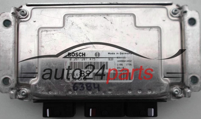 KOMPUTER STEROWNIK SILNIKA CITROEN BERLINGO 1.6 BOSCH 0 261 207 475, 0261207475, 1039S01852, 9643840500, 96 503 454 80, 9650345480, ME7. 4.4 89, ME744 