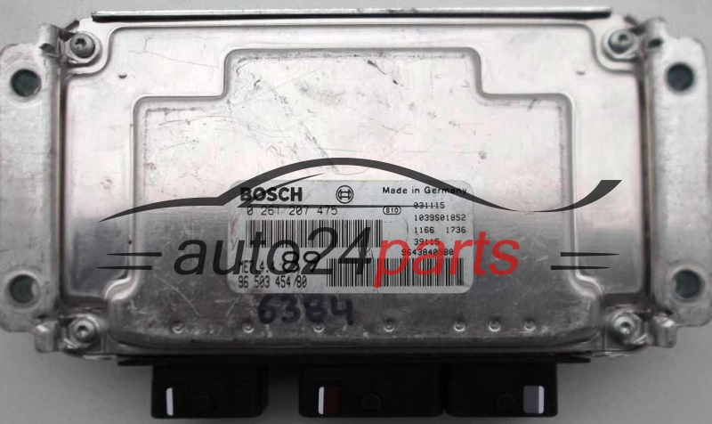 KOMPUTER STEROWNIK SILNIKA CITROEN BERLINGO 1.6 BOSCH 0 261 207 475, 0261207475, 1039S01852, 9643840500, 96 503 454 80, 9650345480, ME7. 4.4 89, ME744 