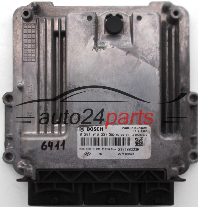 ECU CENTRALITA DE MOTOR  RENAULT SCENIC 2.0 TDCI BOSCH 0 281 016 227, 237100323R