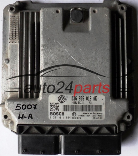 MOTORSTEUERGERÄT ECU STEUERGERÄT SEAT LEON 1.9 TDI 03G 906 016 AK, 03G906016AK, BOSCH 0 281 011 884, 0281011884