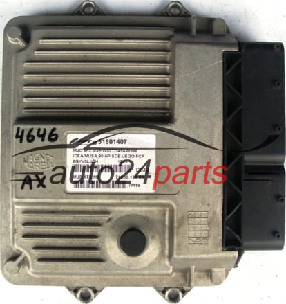 CALCULATEUR MOTEUR FIAT IDEA LANCIA MUSA 1.3 JTD SDE 51801407, MJD6F3M3, MJD 6F3.M3, 71600.186.00, 7160018600