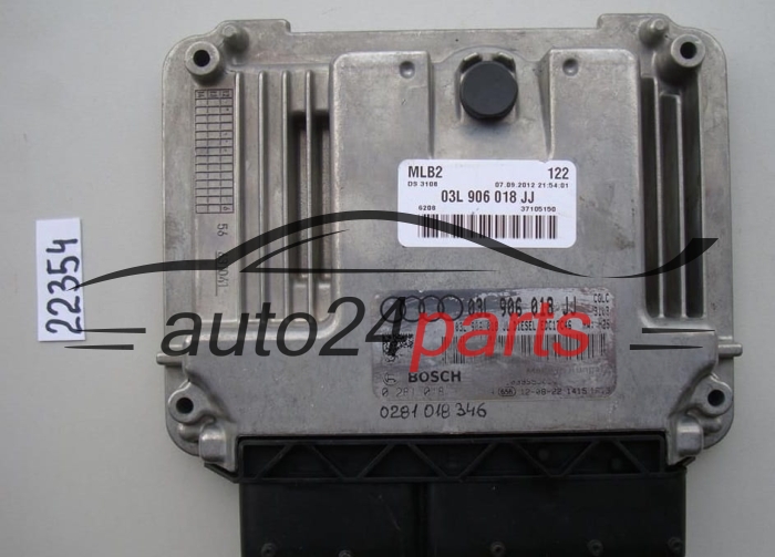 KOMPUTER STEROWNIK SILNIKA AUDI A5 2.0 TDI BOSCH 0 281 018 346, 0281018346, 03L 906 018 JJ, 03L906018JJ, EDC17C46