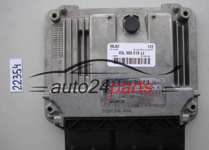 KOMPUTER STEROWNIK SILNIKA AUDI A5 2.0 TDI BOSCH 0 281 018 346, 0281018346, 03L 906 018 JJ, 03L906018JJ, EDC17C46