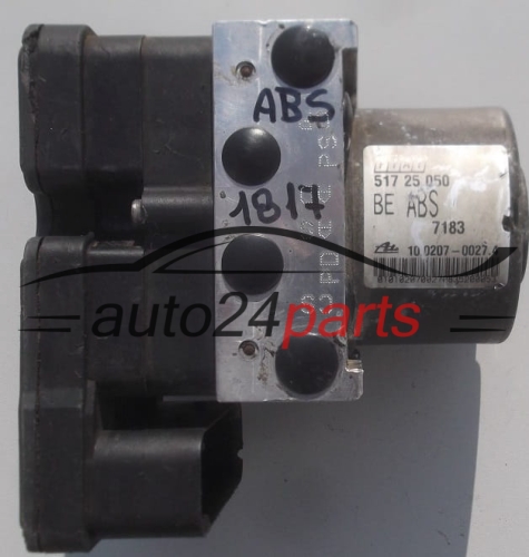 POMPE HYDRAULIQUE ET CALCULATEUR d'ABS FIAT DOBLO 1.9 JTD 517 25 050,  ATE 10.0207-0027.4,  10.0970-1601.3