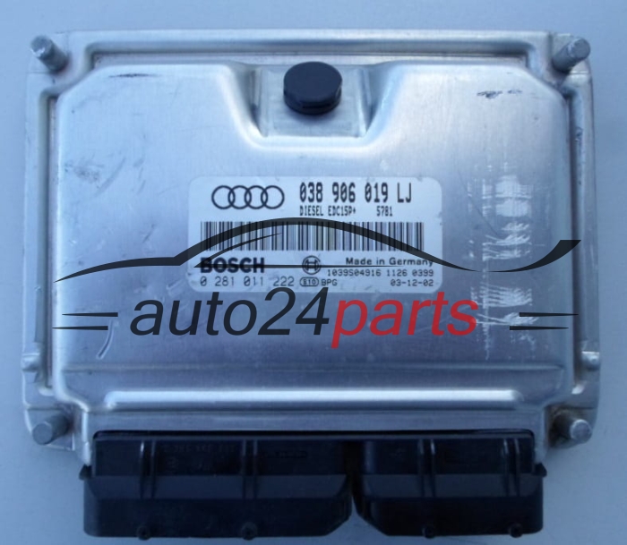 ECU CENTRALITA DE MOTOR  AUDI A4 1.9 TDI BOSCH 0 281 011 222,  038906019LJ