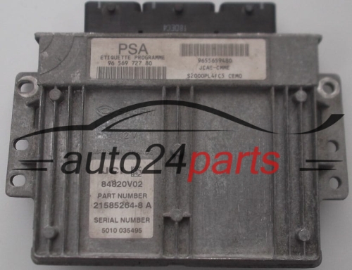 ECU CENTRALITA DE MOTOR PEUGEOT 206 1.4 SAGEM 21585264-8 A,  96 569 727 80