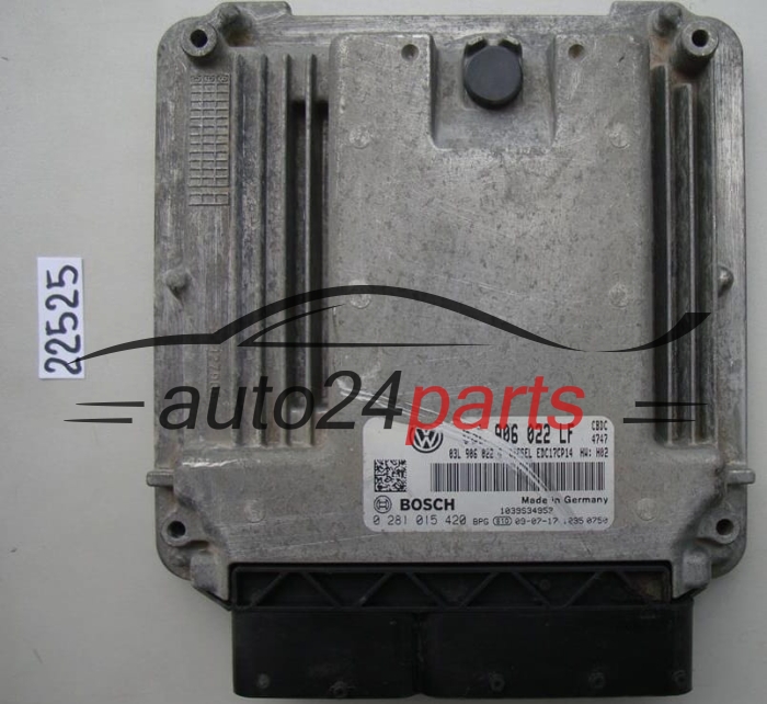 KOMPUTER STEROWNIK SILNIKA VOLKSWAGEN GOLF 2.0 TDI BOSCH 0 281 015 420, 0281015420, 03L 906 022 LF, 03L906022LF, 03L 906 022 G, 03L906022G, EDC17CP14