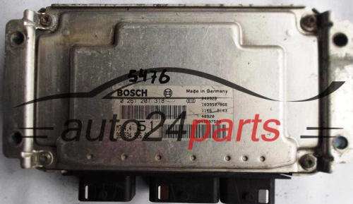 KOMPUTER STEROWNIK SILNIKA CITROEN XSARA PICASSO 1.6 BOSCH 0261207318, 0 261 207 318, 9643897580 9653492580, 96 534 926 80 M7.4.4 51 SOFT 1039S07068 - 