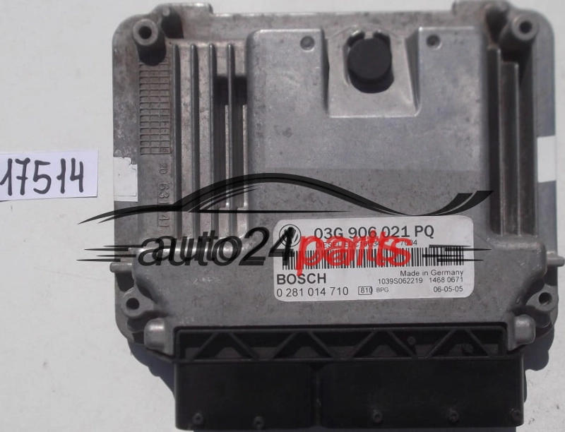 CALCULATEUR MOTEUR SKODA OCTAVIA 2.0 TDI BOSCH 0 281 014 710, 03G 906 021 PQ, 03G906021PQ, 03G906021AB, EDC16U34