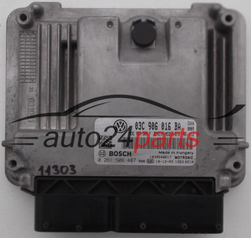 KOMPUTER STEROWNIK SILNIKA VW VOLKSWAGEN PASSAT BOSCH 0 261 S06 487, 0261S06487, 03C 906 016 BA, 03C906016BA - 