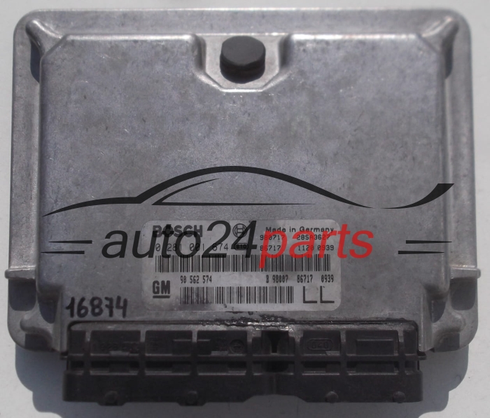 KOMPUTER STEROWNIK SILNIKA OPEL ASTRA VECTRA ZAFIRA 2.0 BOSCH 0 281 001 674, 0281001674, GM 90 562 574 LL, 90562574LL, 90562574 