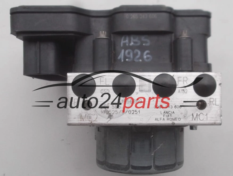 BOMBA HIDRAULICA Y CENTRALITA ABS LANCIA FIAT ALFA ROMEO BOSCH 0 265 243 606,  51956869