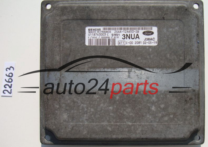 KOMPUTER STEROWNIK SILNIKA FORD FIESTA 1.3 SIEMENS S118763003 C, S118763003C, 2S6A-12A650-ZB, 2S6A12A650ZB, 3NUA, SIM21