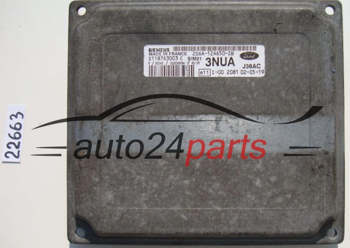 KOMPUTER STEROWNIK SILNIKA FORD FIESTA 1.3 SIEMENS S118763003 C, S118763003C, 2S6A-12A650-ZB, 2S6A12A650ZB, 3NUA, SIM21