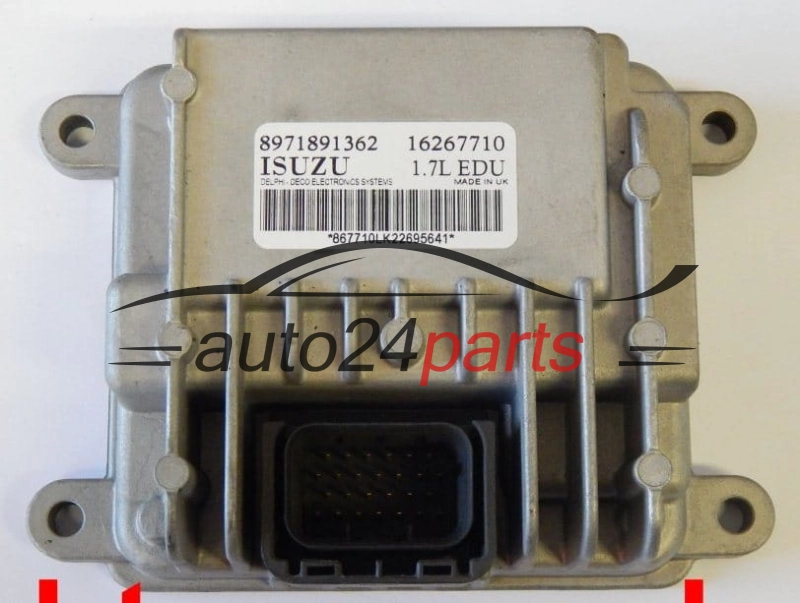 KOMPUTER STEROWNIK POMPY WTRYSKOWEJ EDU OPEL ASTRA CORSA COMBO MERIVA 1.7 DTI ISUZU 8971891362, Delphi Delco 16267710 