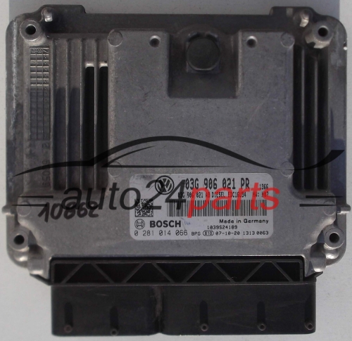 ECU CENTRALITA DE MOTOR VW VOLKSWAGEN GOLF 2.0 TDI 03G906021PR, 03G 906 021 PR, 03G906021AB, 03G 906 021 AB, BOSCH 0281014066, 0 281 014 066, DIESEL EDC16U34 2116, 1039S25542