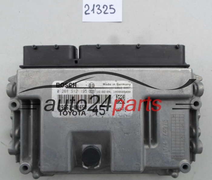 MOTORSTEUERGERÄT ECU STEUERGERAT TOYOTA AYGO BOSCH 0 261 S12 195, 0261S12195, 89661-0H450, 896610H450
