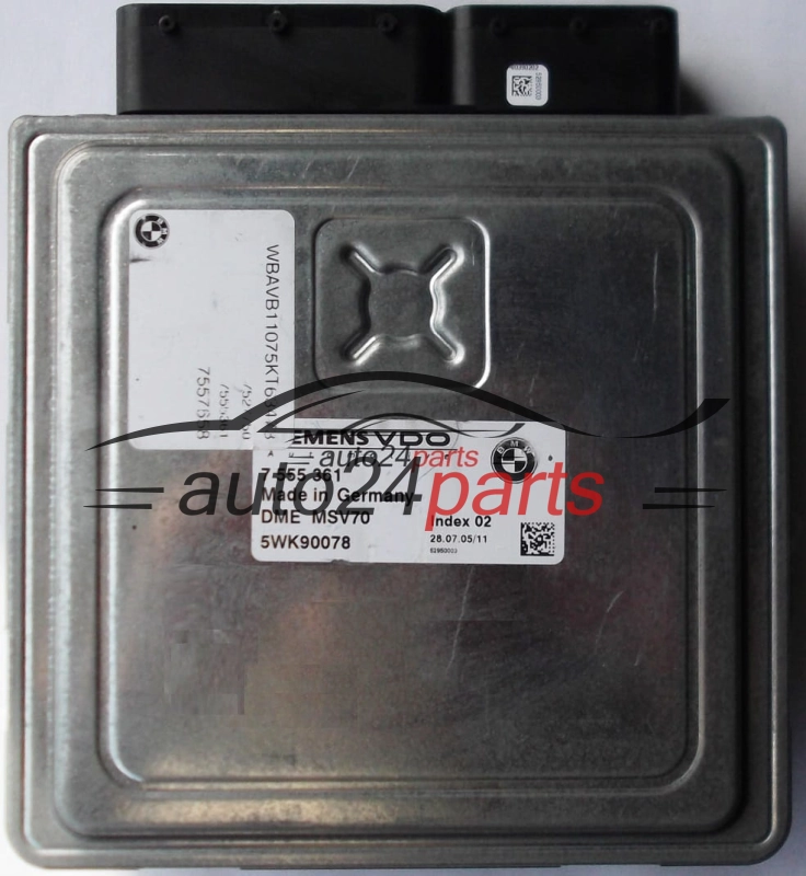 ECU CENTRALITA DE MOTOR BMW E60 525 SIEMENS 5WK90078 DME MSV70 7555361