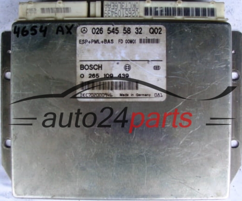 CALCULATEUR ABS ESP+PML+BAS MERCEDES W210 A0265455832, 0265455832, A 026 545 58 32 BOSCH 0265109439, 0 265 109 439