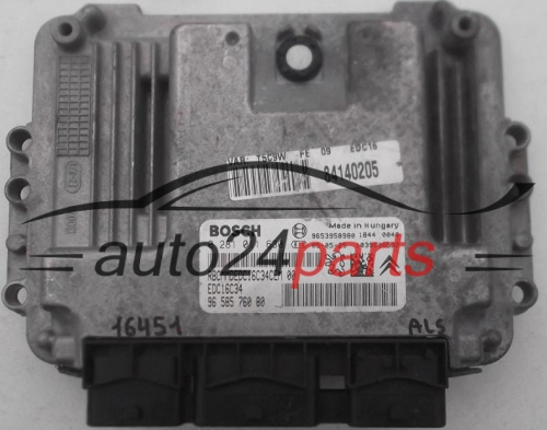 MOTORSTEUERGERÄT ECU STEUERGERÄT CITROEN 1.6 HDI BOSCH 0 281 011 630, 0281011630, 96 585 760 80, 9658576080