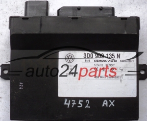 CENTRALITA DE CONFORT KESSY VW VOLKSWAGEN TOUAREG PHEATON 3D0909135N, 3D0 909 135 N, 5WK47021, 5WK48825